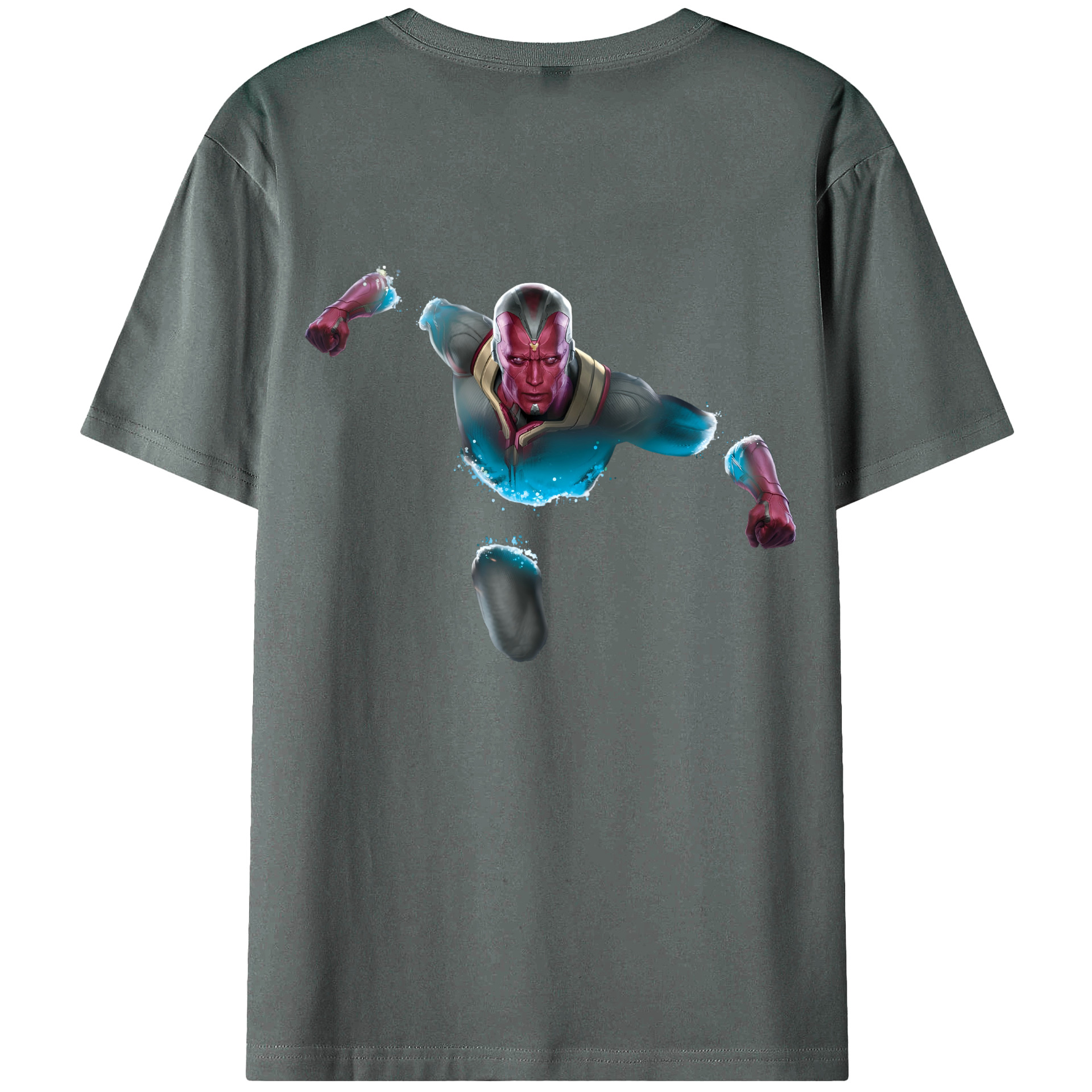 （画像用） アベンジャーズ The Avengers 綿100％ メンズ半袖Tシャツ（バックプリント） 通気性
